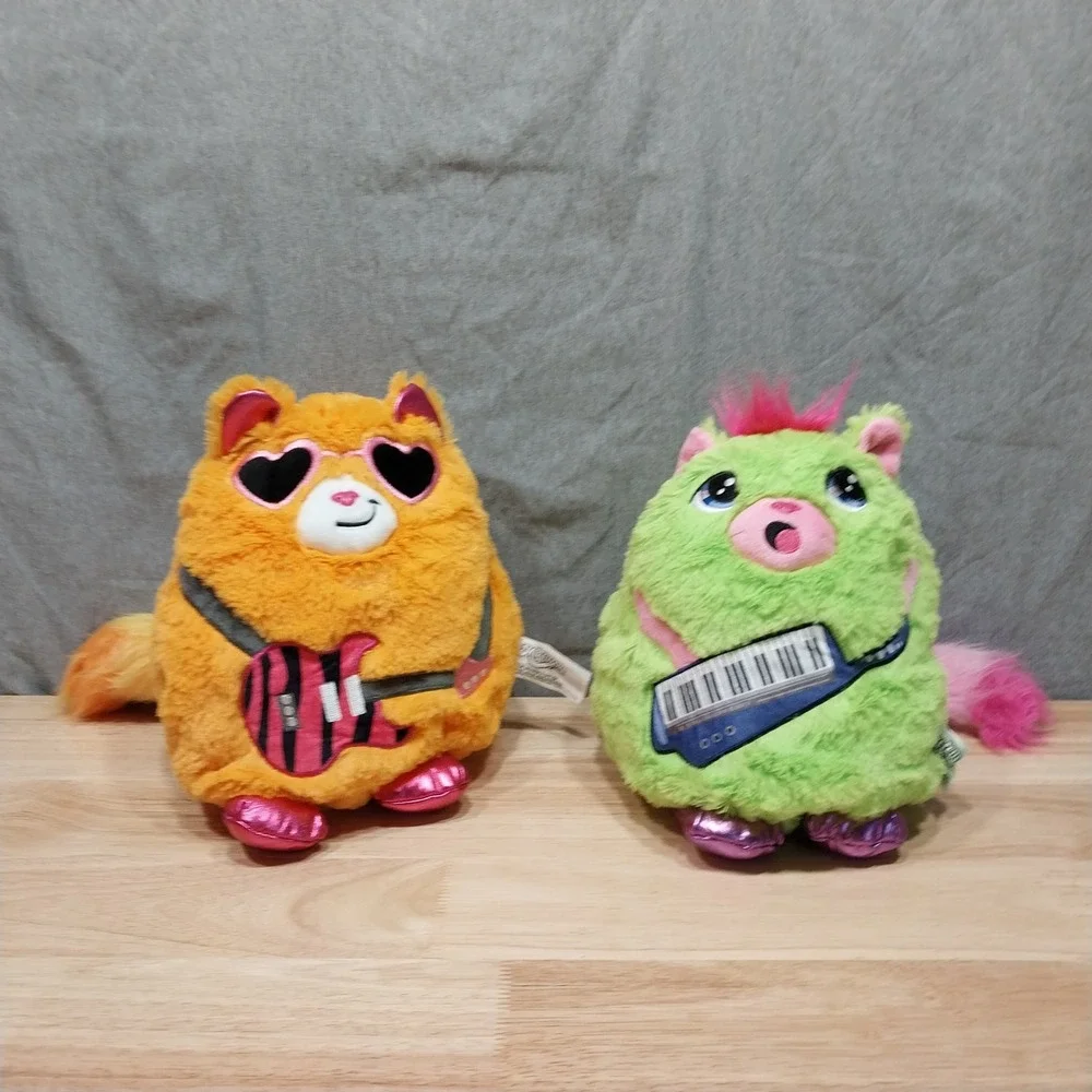 Misfittens Plush Rock Gurlz Guitar Keytar Set 11 Inch Plushies
